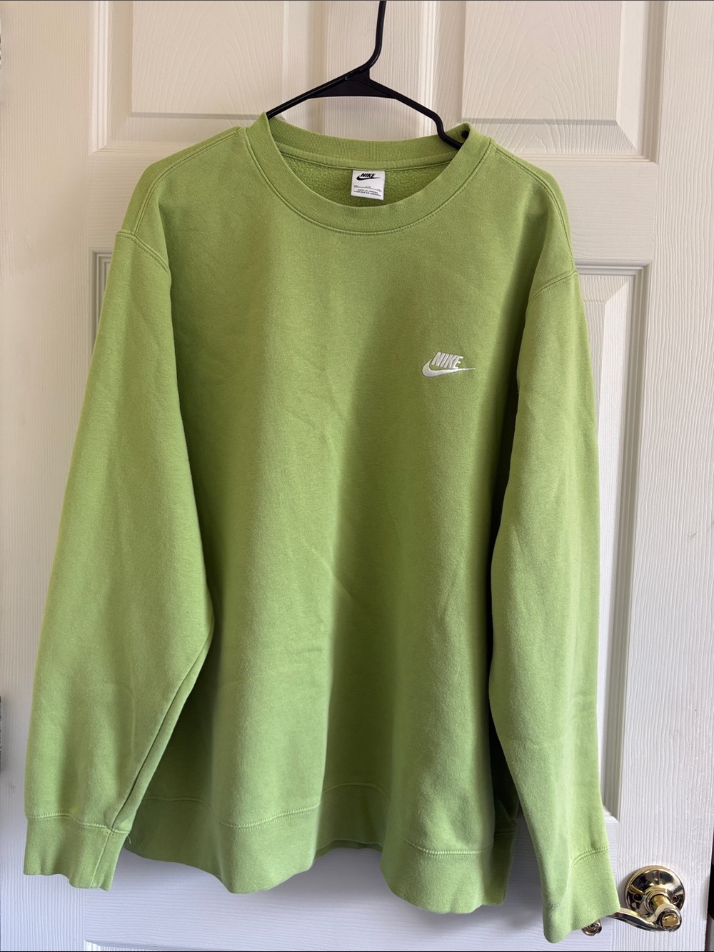 Nike Light Green Crewneck Sweatshirt with White‎ Swoosh